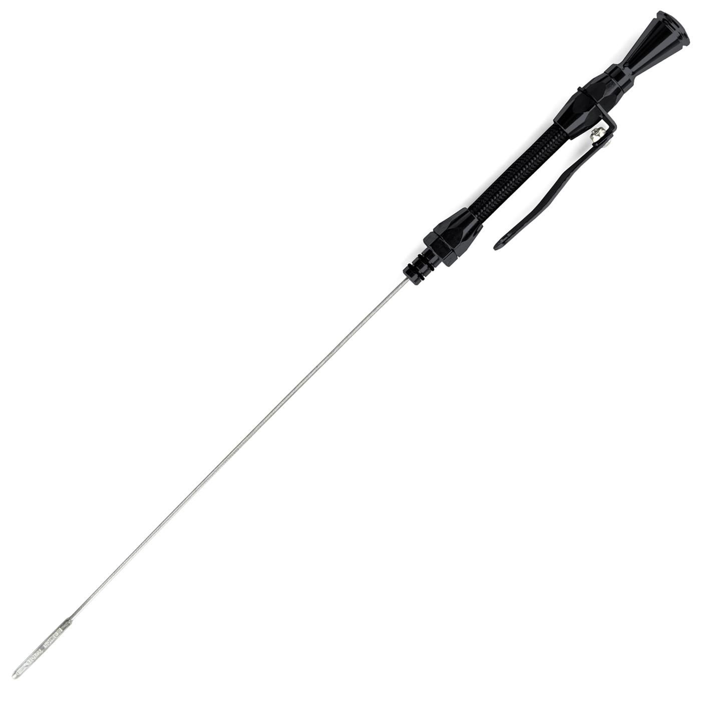 Midnight Series Flexible Engine Dipstick – Small‑Block Chevy &#39;79 and earlier, Stainless Black Housing