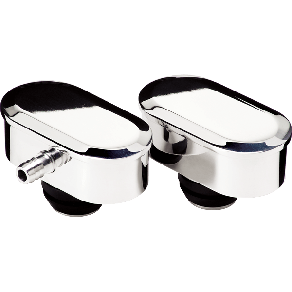Oval PCV Breather – Polished Finish, 1¼″ Valve-Cover Hole