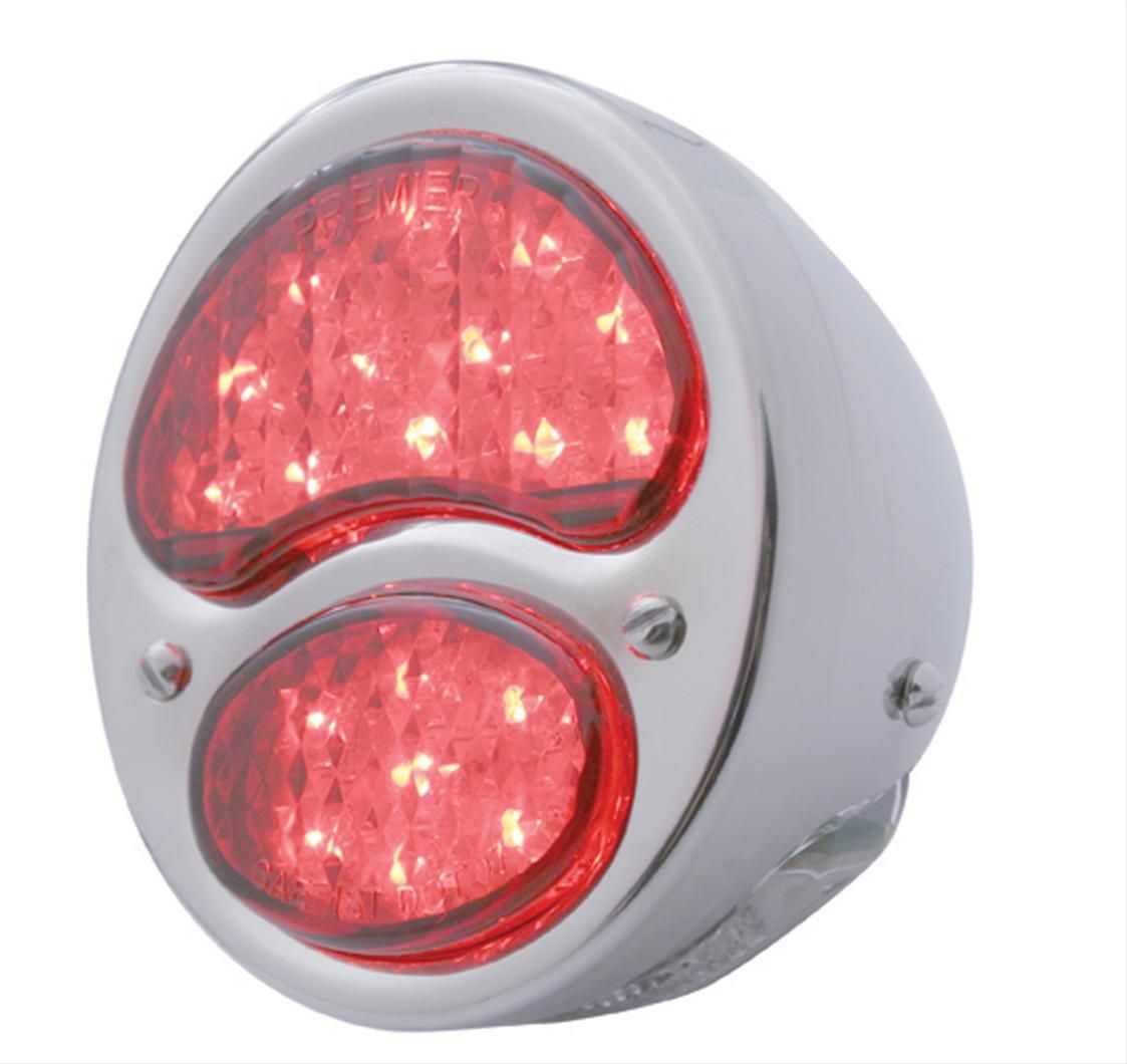 1928–31 Ford LED Tail Light – Polished Stainless, Left-Hand (Includes License Plate Light)