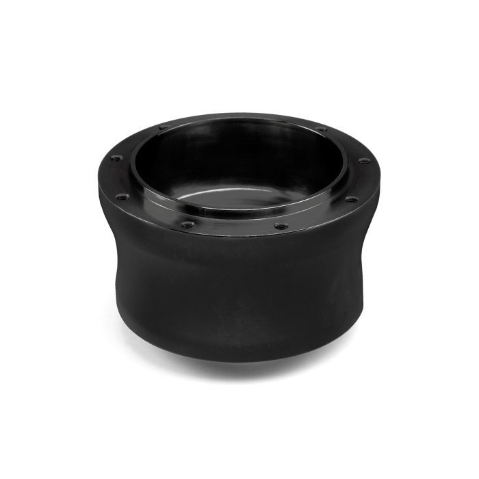 Nine‑Bolt Steering Wheel Hub Adapter – Black Anodized