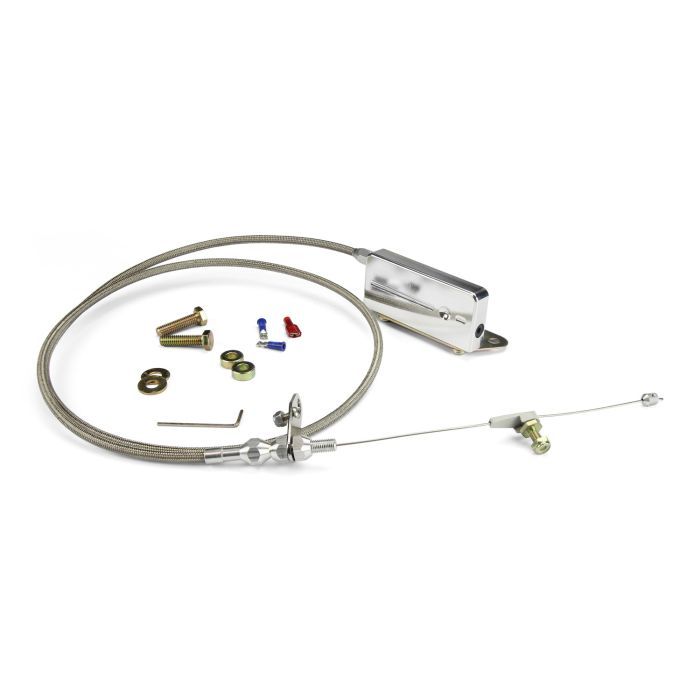 48-Inch Electric Kickdown Cable for GM TH-400 Transmission – Hi-Tech Stainless Steel Housing