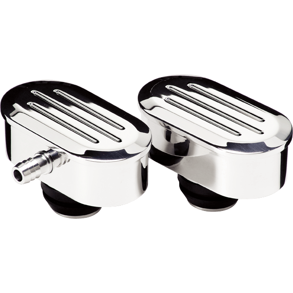 Polished Oval Ball-Milled PCV Breather – 1-1/4″ Valve Cover Hole