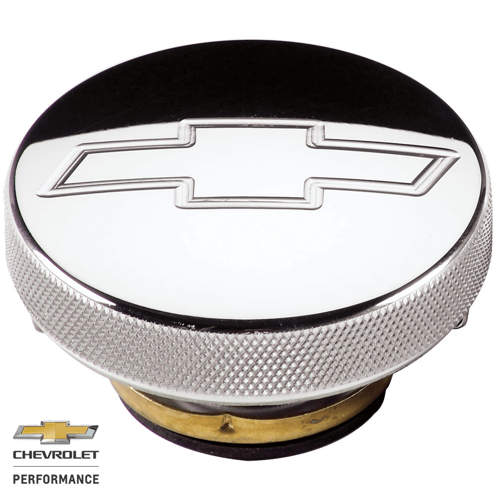 Polished Billet Radiator Cap With Bowtie Logo – 16 lb
