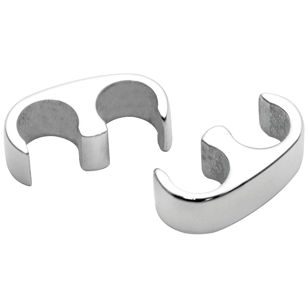 Polished Two-Wire Floating Spark Plug Wire Separators – Pair