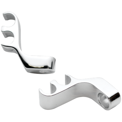 Polished Two-Wire Fixed Spark Plug Wire Separator for Valve Cover Mount – Pair