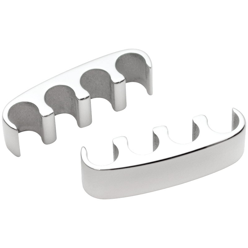 Polished Four-Wire Floating Spark Plug Wire Separators – Pair