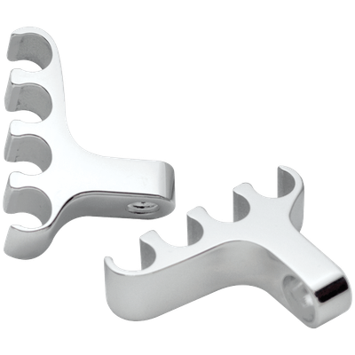 Polished Four-Wire Spark Plug Wire Separators – Valve Cover Mount, Pair