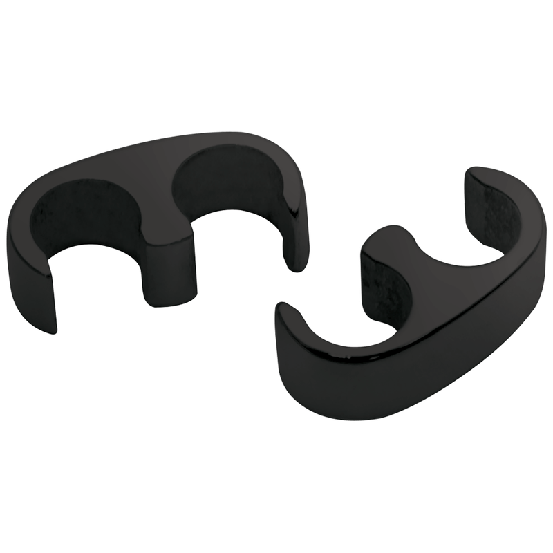Black Two-Wire Floating Spark Plug Wire Separators – Pair