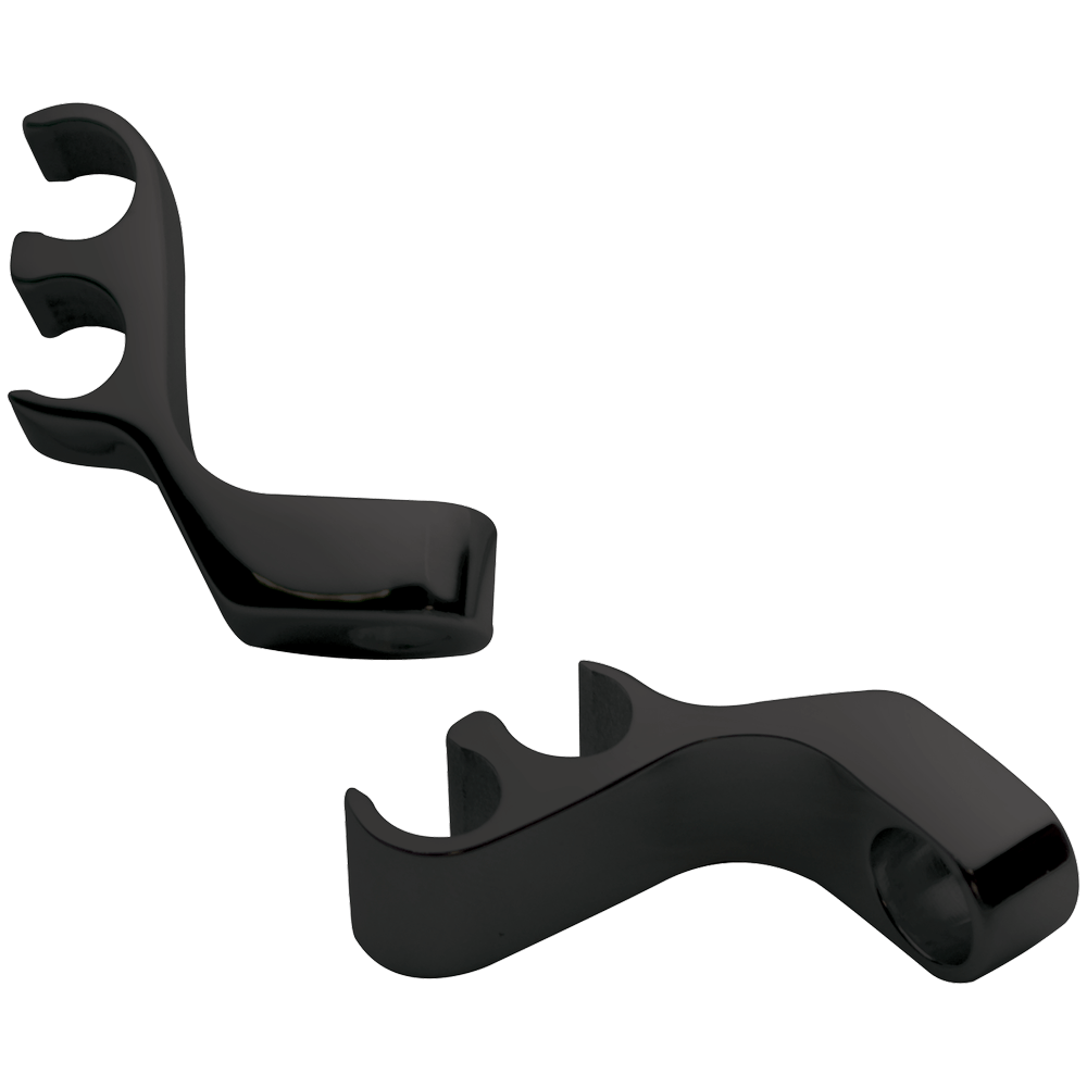 Black Two-Wire Spark Plug Wire Separators – Valve Cover Mount, Pair