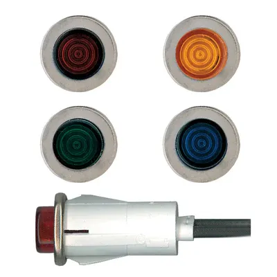 Dash Indicator Light – Amber, ½″ Mounting Hole