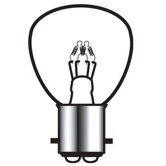 Headlight Bulb – Double Filament, Straight Pins, 125/75 CP