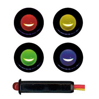 LED Indicator Light – Amber, Small, Black Bezel, 5⁄32″ Mounting Hole
