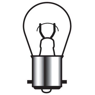 Single Filament Bulb – Straight Pin, 50 CP, Clear Globe