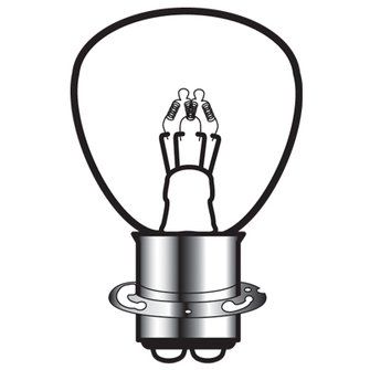 Dual Filament Headlight Bulb – Straight Pins, 125/75 CP