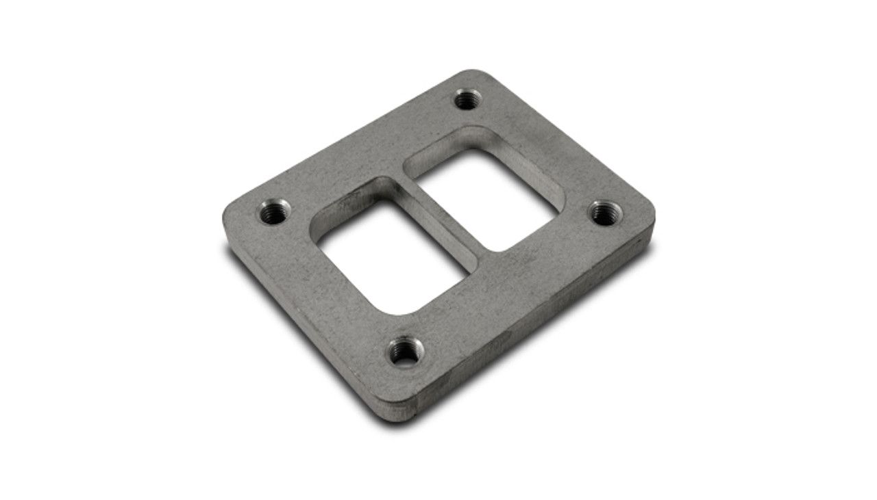 Turbo Inlet Flange – T4 Divided Inlet, Mild Steel, ½″ Thick, 4-Bolt Pattern