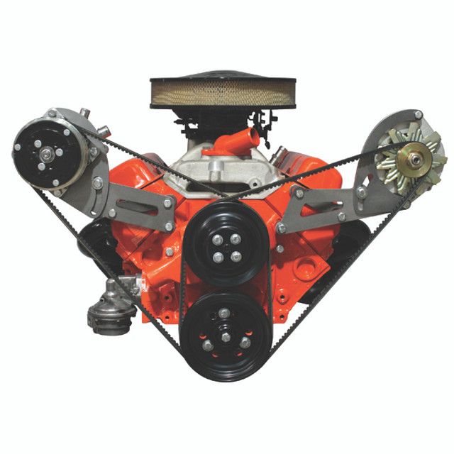 Vortec Passenger-Side Compressor Bracket – Long Pump, Small Block Chevy (&#39;87+)