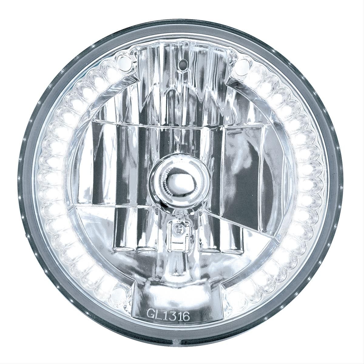 7&quot; Crystal Headlight with 34 White LED Position Light