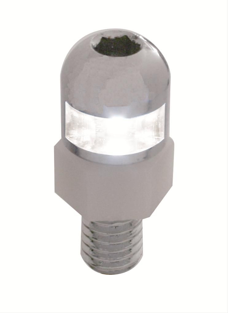 Single LED License Plate Fasteners – White LED (2-Pack)