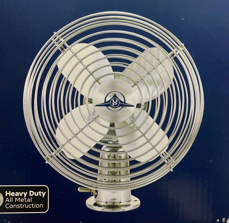 Chrome 6" Heavy Duty Fan – 12V