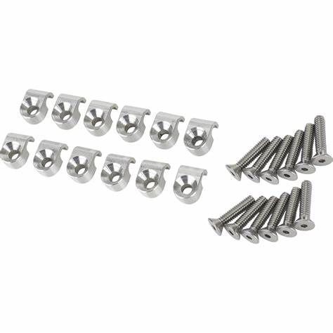 3/16&quot; Billet Aluminum Brake Line Clamps – Set of 12