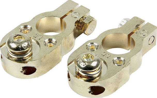 Gold Top Post Battery Terminals – Pair