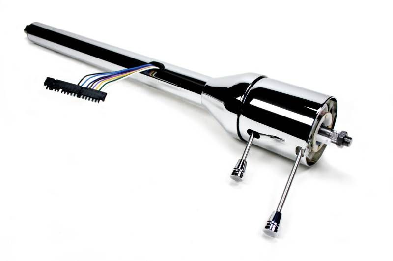Universal 28&quot; Tilt Floor Shift Steering Column – Chrome