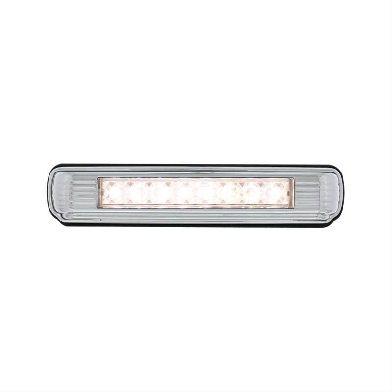 Chrome License Plate Light with White LED Backup
