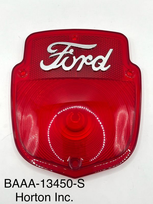 Taillamp Lens with Chrome Script; 1953/55 Ford F100