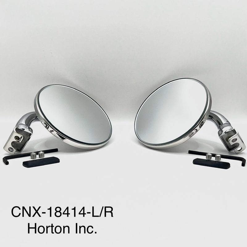 Peep Mirrors; 4" Convex Lens; Left or Right; Pair