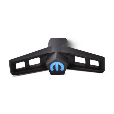 Mopar Valve Cover Wing Nuts – Black Crinkle, Blue Emblem (Set of 4)
