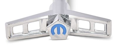 Mopar Valve Cover Wing Nuts – Chrome, Blue Emblem (Set of 4)