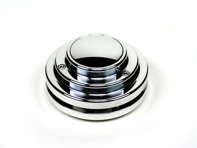 9-Bolt Shorty Steering Wheel Adaptor with Horn Button – Polished Aluminum