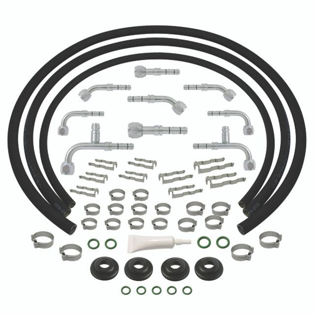 EZ Clip Universal A/C Hose Kit – with Fittings, Cages, and Clips