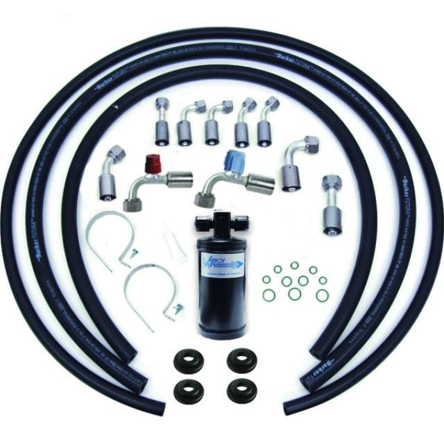 Beadlock Refrigerant Hose Kit with Drier – 10 Fittings, R-134a
