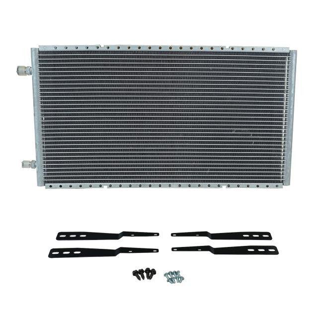 Horizontal SuperFlow Condenser with Brackets – 14" x 25.5" x 0.83", Unpainted