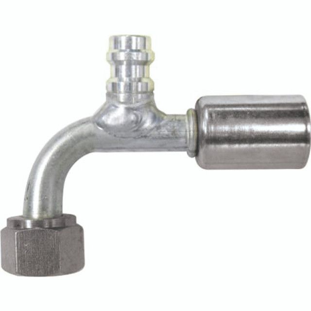 90° Beadlock O-Ring A/C Fittings with 134a Service Ports – #6, #8, #10
