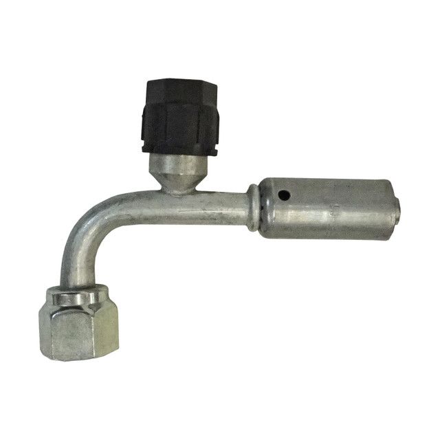 90° Beadlock O-Ring Fittings with 134a Service Ports – Reduced Barrier Hose #6, #8, #10