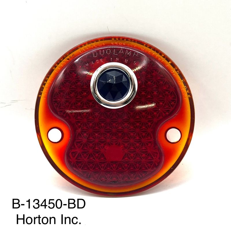 Tail Lamp Lens, 1932 Ford, 1932/42 Ford pu; Glass w/Blue Dot