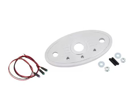 Polished Aluminum Oval Switch Plate with LED Indicators