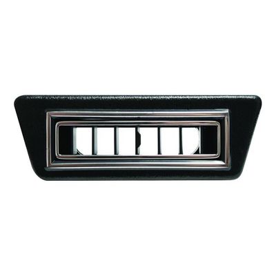 Under Dash Louver for 2.5-Inch Hose – Black with Chrome Accents