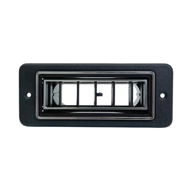 Louver for 2.5-Inch Hose – Black with Chrome Accents and Mounting Bezel, 2-1/16-Inch x 5-Inch