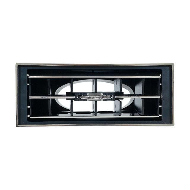 Louver for 2.5&quot; Hose – Black with Chrome Accents, 2-3/16&quot; x 5-25/64&quot; x 1-15/32&quot;