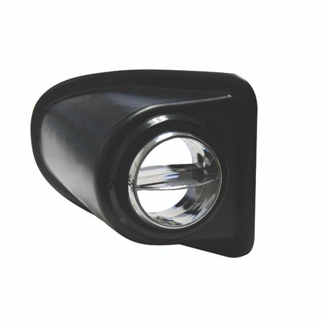 Kick Panel Louver Pod with Black and Chrome Louver for 2.5" Hose