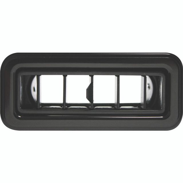 ProLine™ Streamline Louver – Black with Black Anodized Trim, 4"