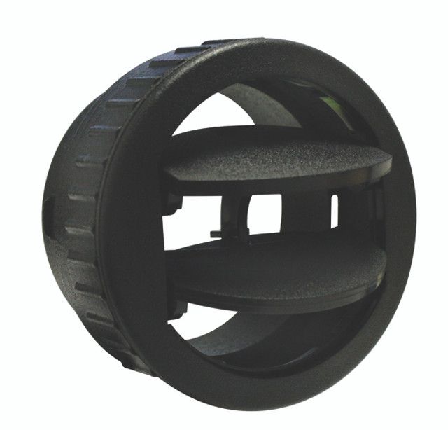 SlimLine Adjustable Double-Vane Louver – All Black