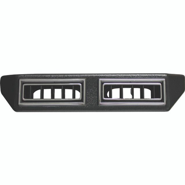 Double Under-Dash Louver Assembly for 2.5" Hose – Black with Chrome Accents