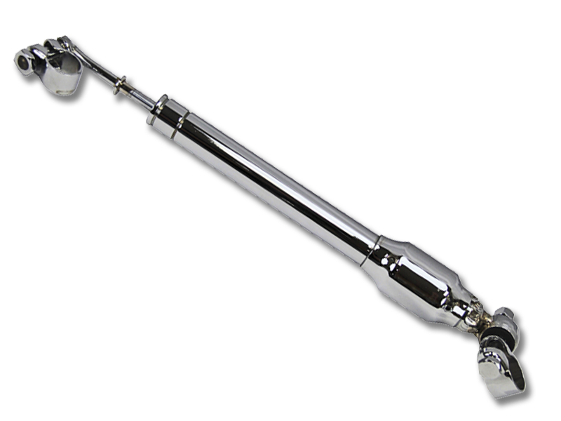 Steering Dampener with Clamps &amp; Hardware – Chrome