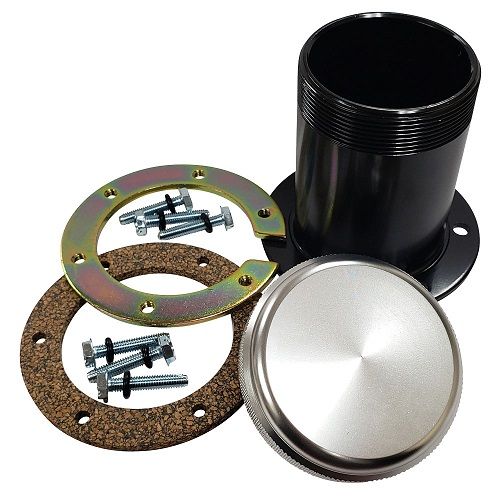 Bolt-On Fuel Neck Kit with Billet Aluminum Cap – 2" Tall Neck
