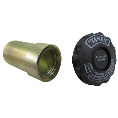 Fill-Through Fuel Filler Neck with Push-Through Cap – Non-Vented