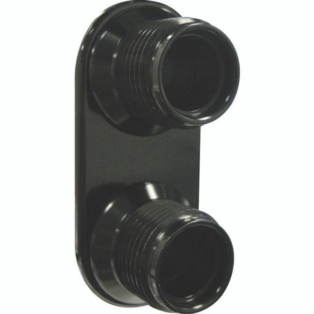 Streamline 2-Way Bulkhead Plate – Black Anodized Aluminum, #8 and #10 Male O-Ring